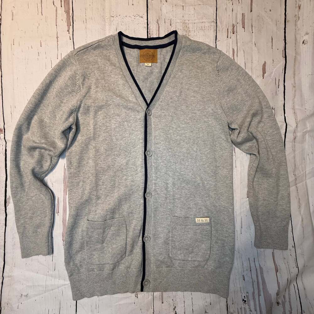 Hope & Henry Boys' Grey Cardigan Sweater - .com